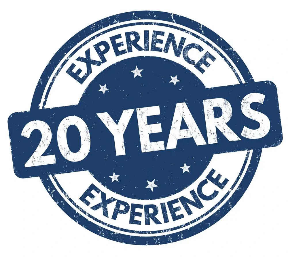 Over 20 years experience